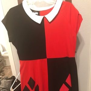 Torrid Harley Quinn Peter Pan collar dress Size 2